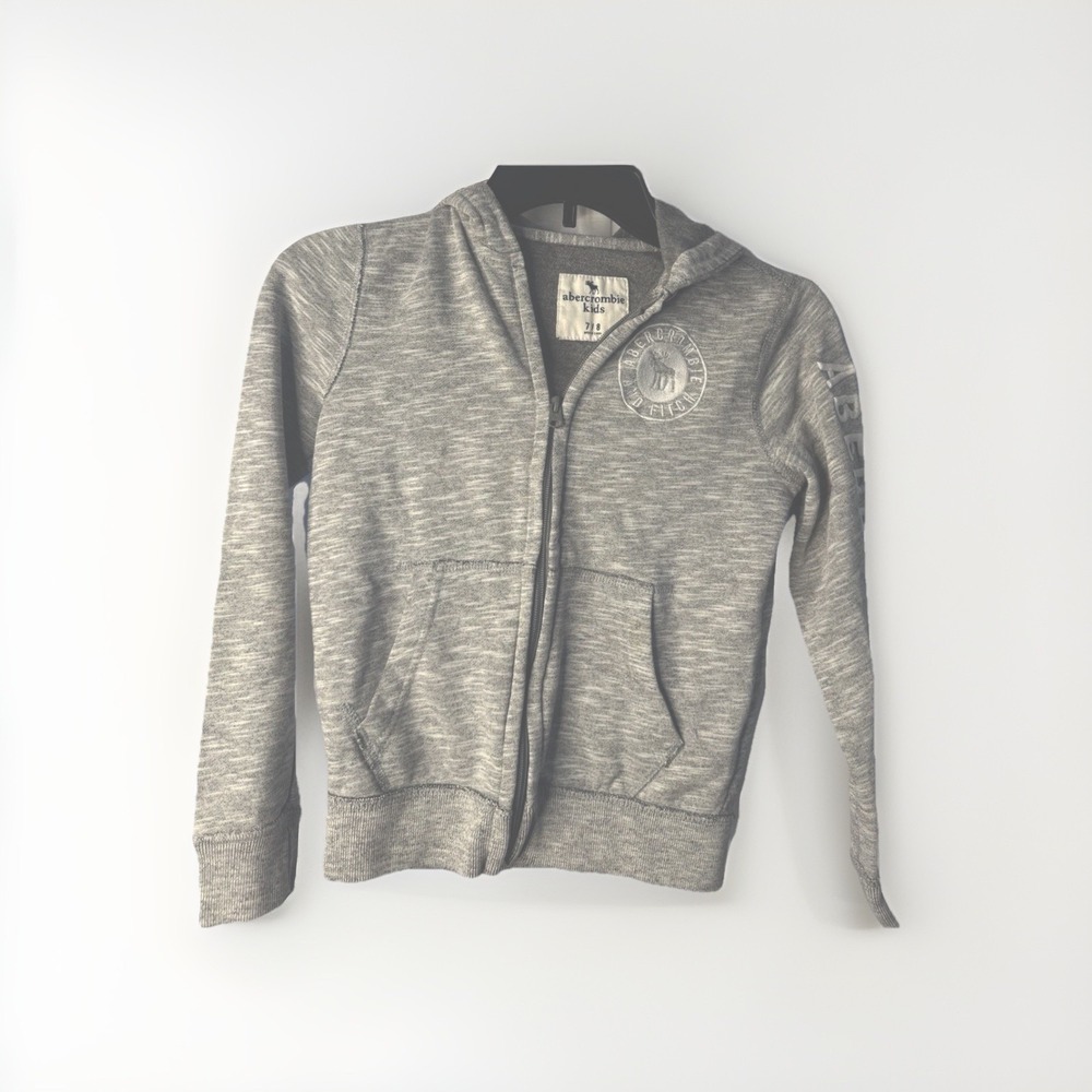 Abercrombie & Fitch Girls' Unisex Hoodie Grey Color Zise Size 7-8 Years Used‎
